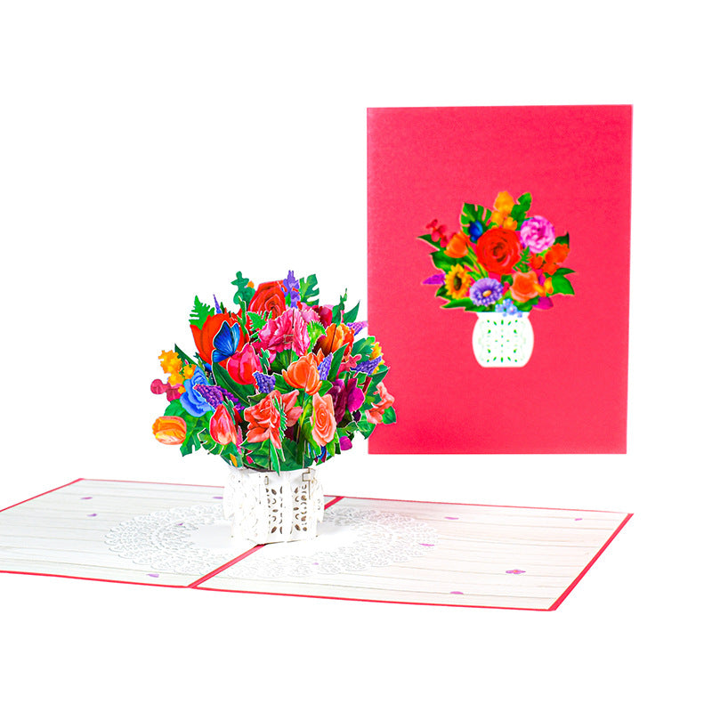 Mothers Day Pop Up Creative Handmade 3D Greeting Card