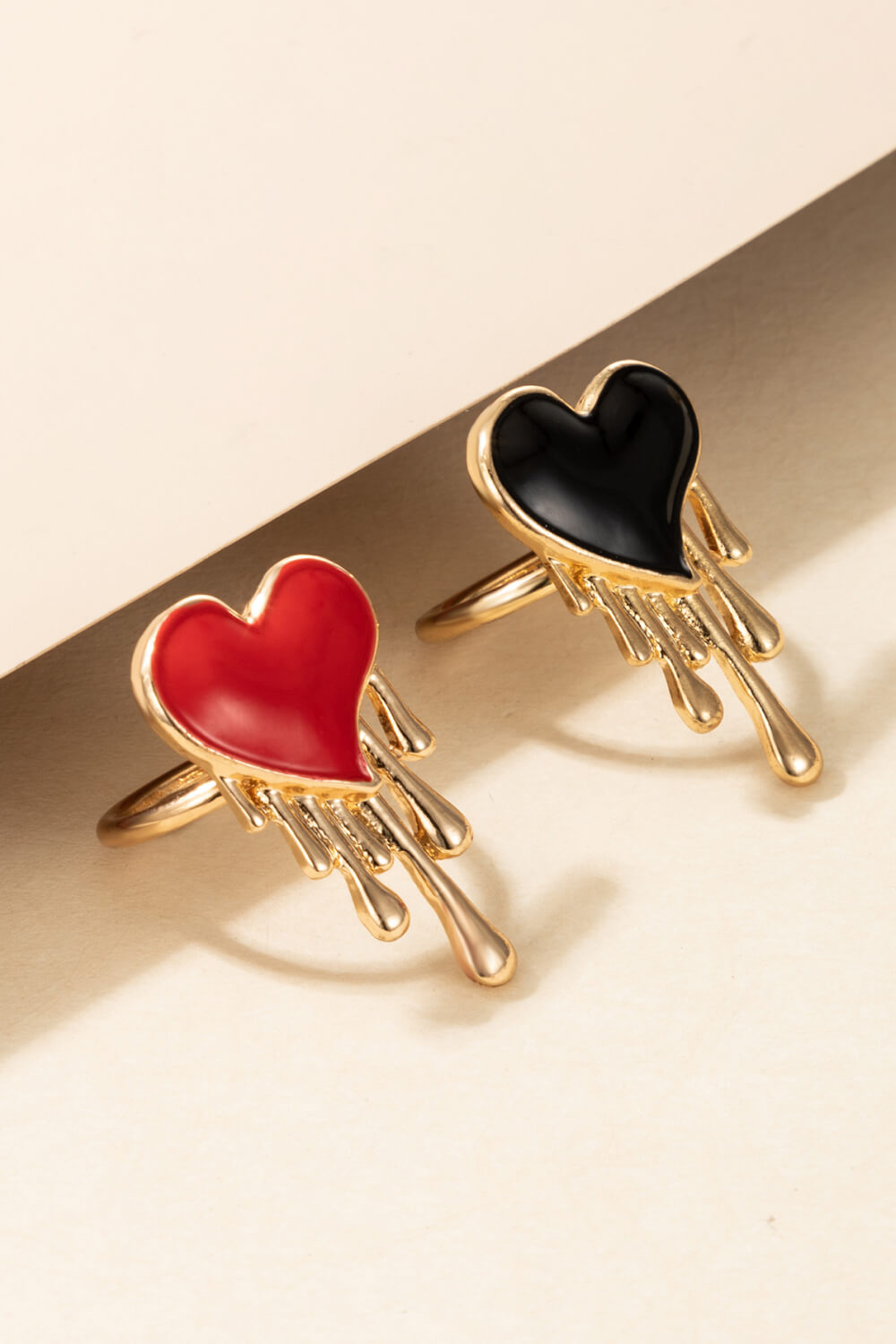 2-Piece Heart-Shape Ring Set
