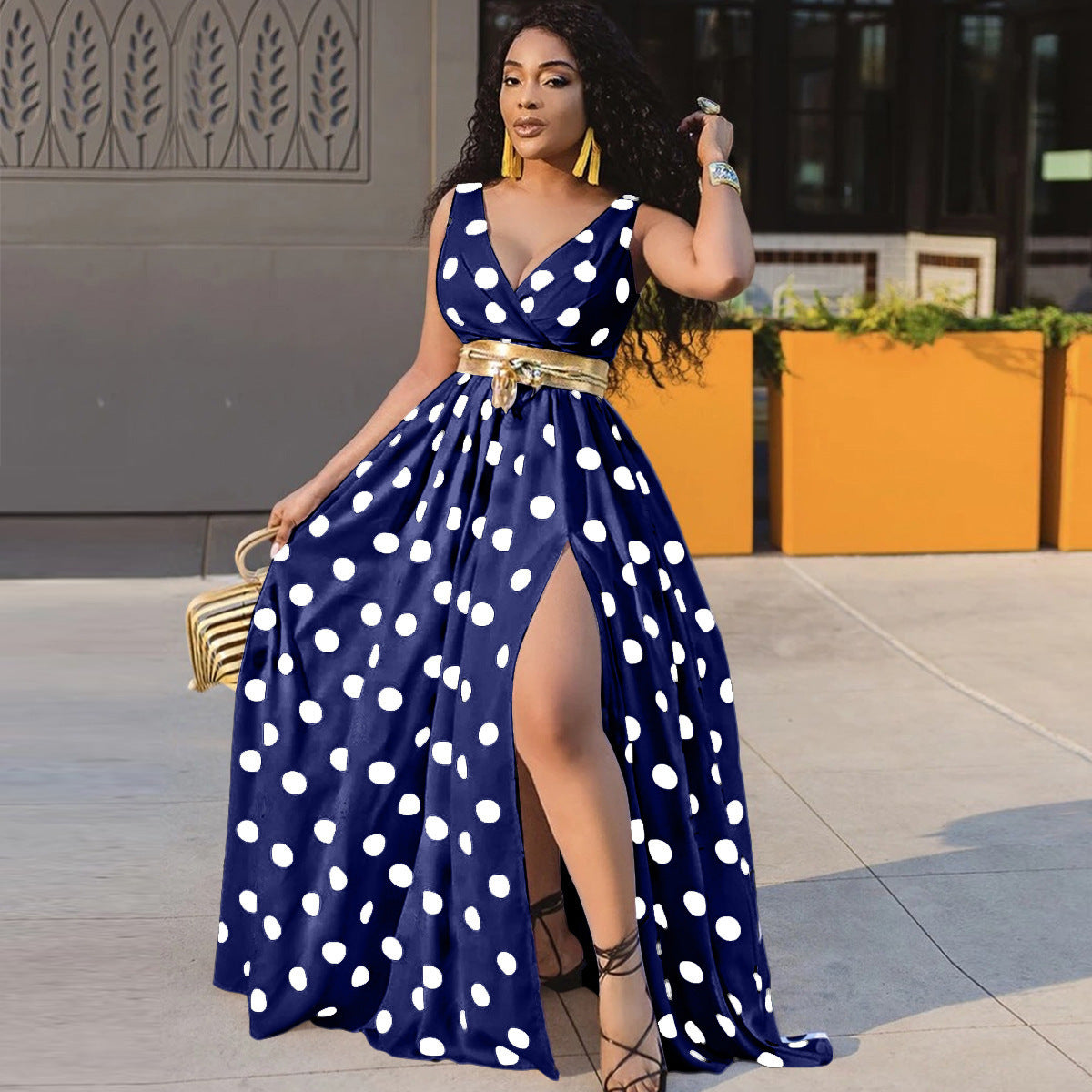 Women's Polka Dot Sexy Flare Dress