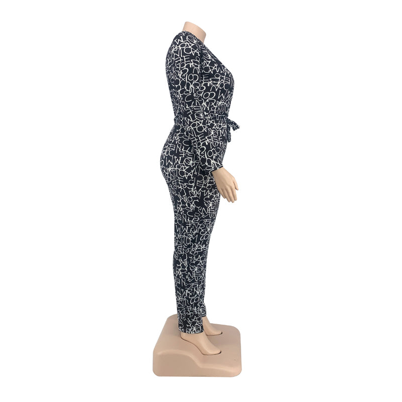 "I'm Uniquely Me" Women Plus Size V-Neck Jumpsuit