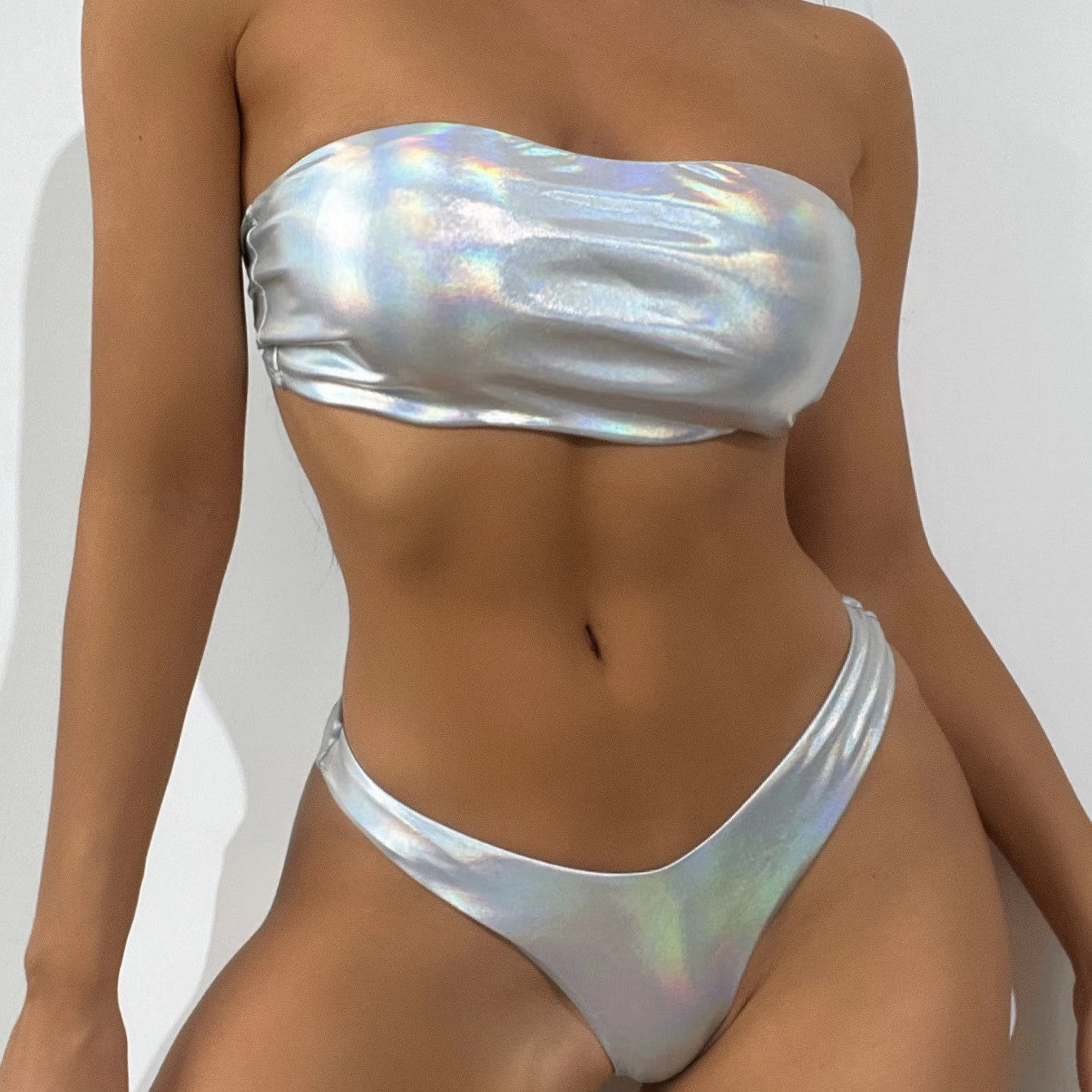 Rhinestone Dazzle Three Piece Swimsuit Set