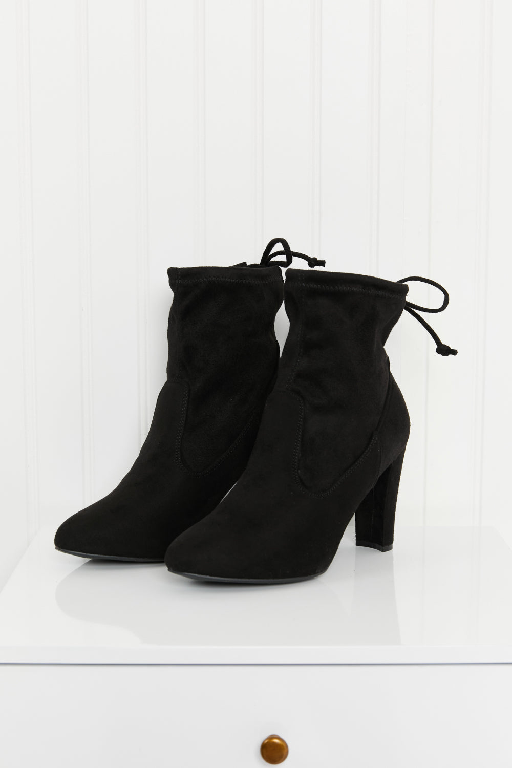 Legend Fall Mood Drawstring Heeled Ankle Booties