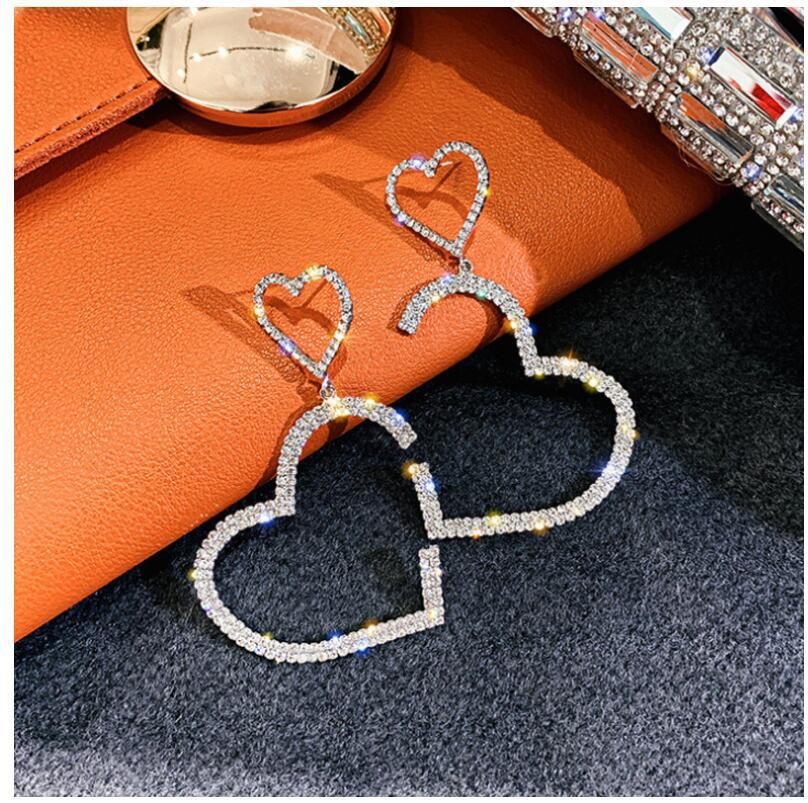 Diamond Heart Love Earrings