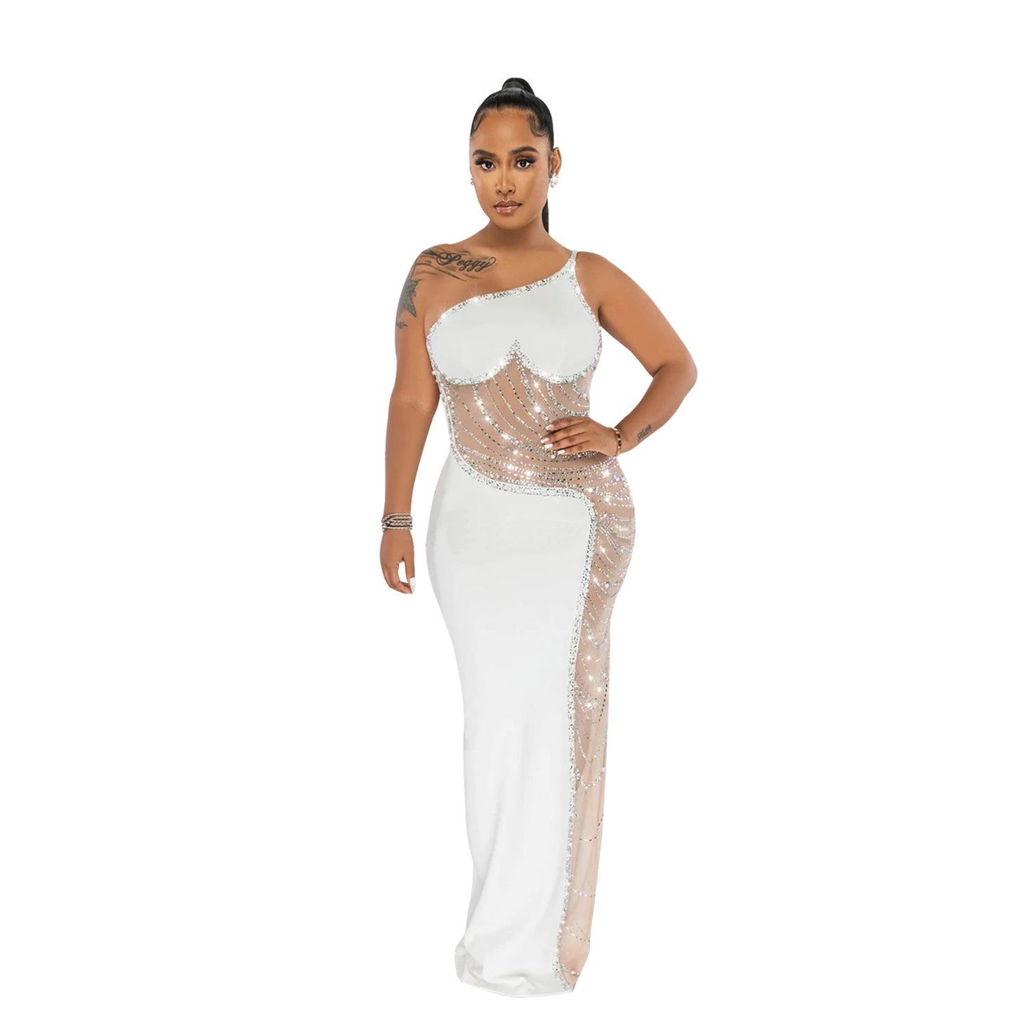 "Diamonds Are Forever" Hot Diamond Sleeveless Sling Dress