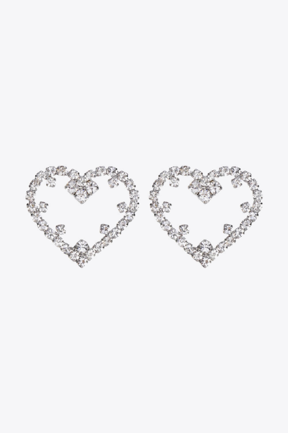 Rhinestone Heart Earrings