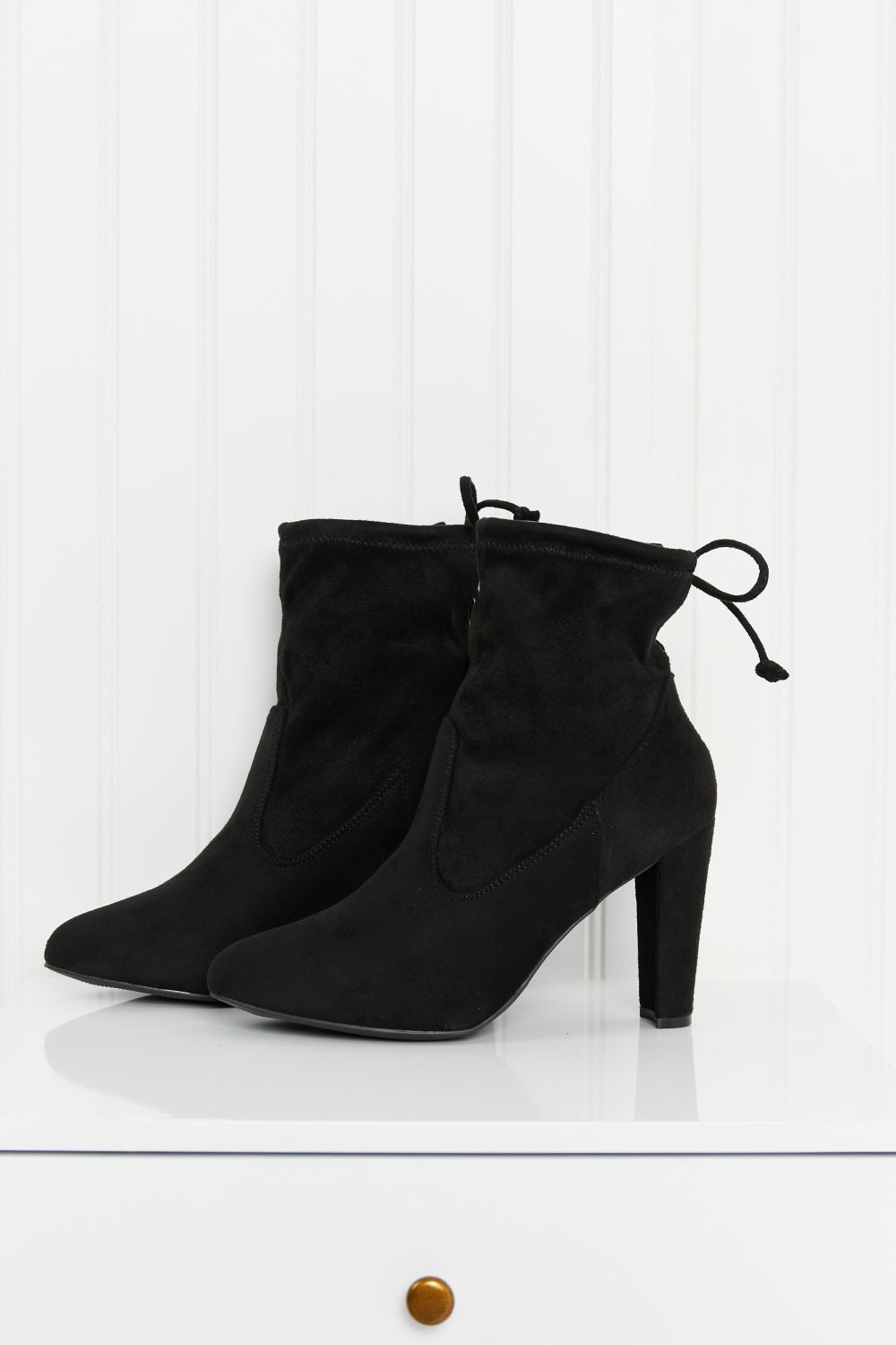 Legend Fall Mood Drawstring Heeled Ankle Booties