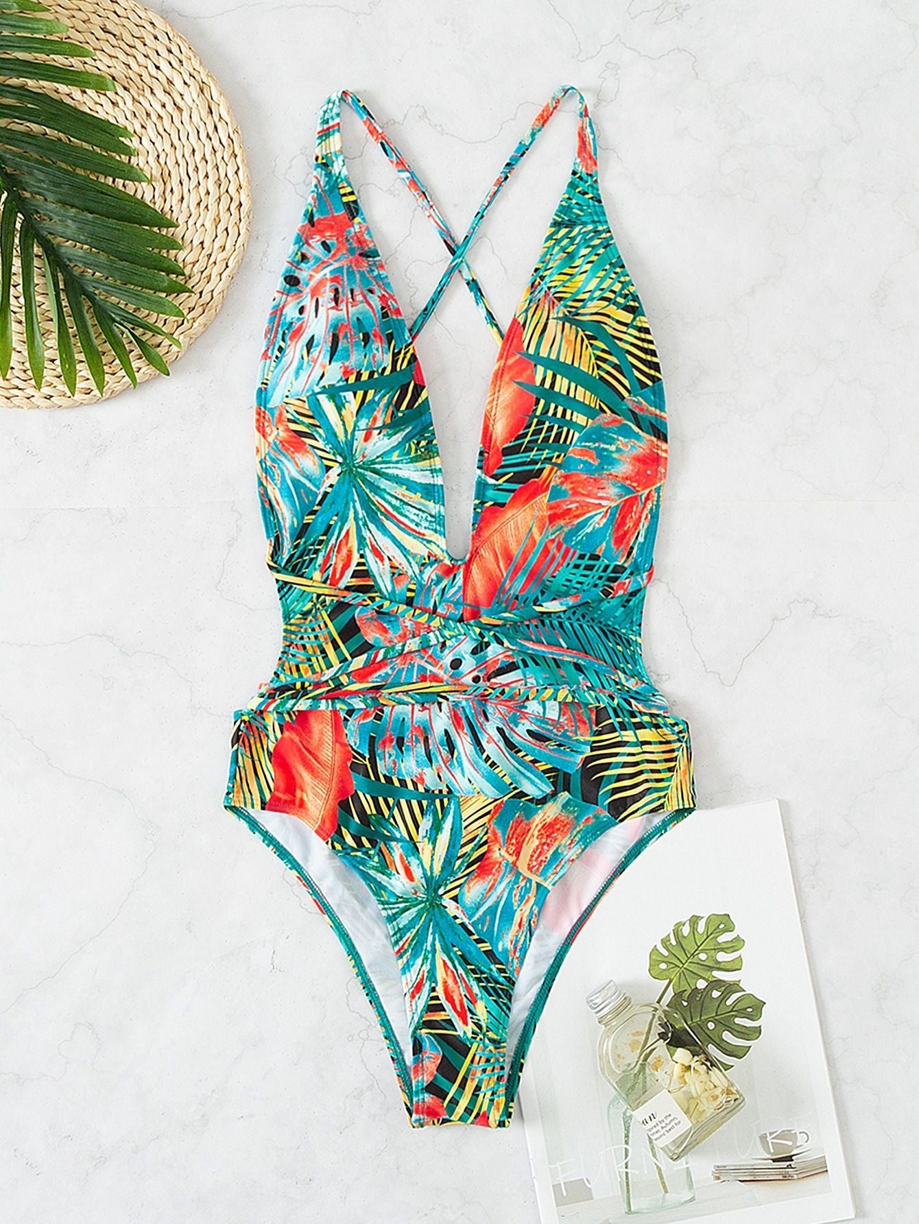Under The Sun Tropical Print One-Piece Swimsuit