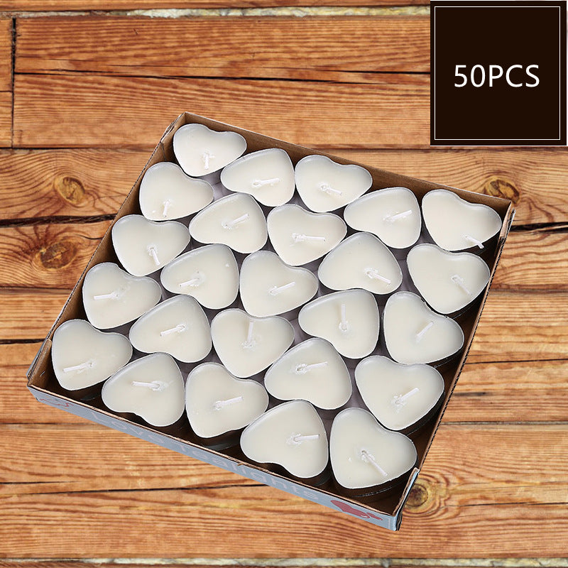 "Heart Tealight Candles 50 Piece Set"