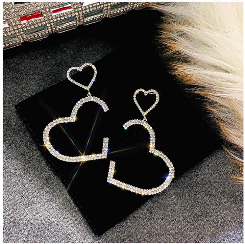 Diamond Heart Love Earrings