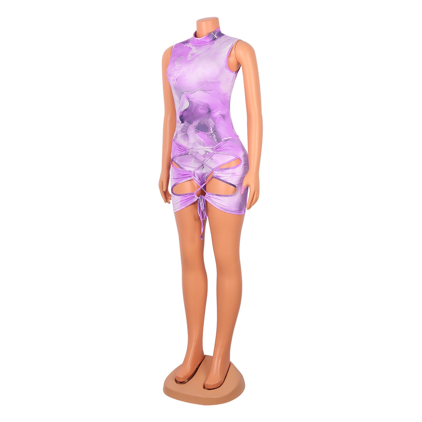 "I've Arrived" One-Piece Swimsuit with Skirt Cover
