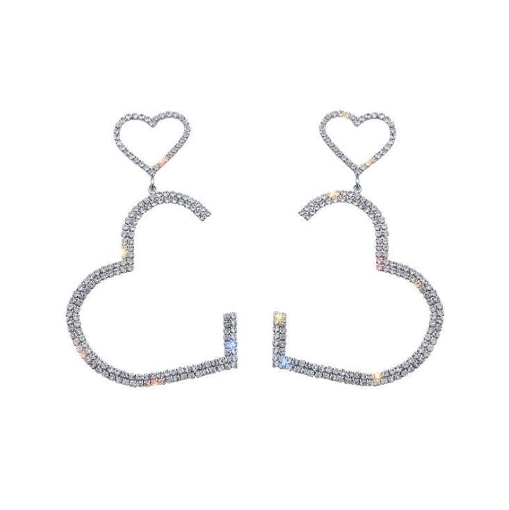 Diamond Heart Love Earrings