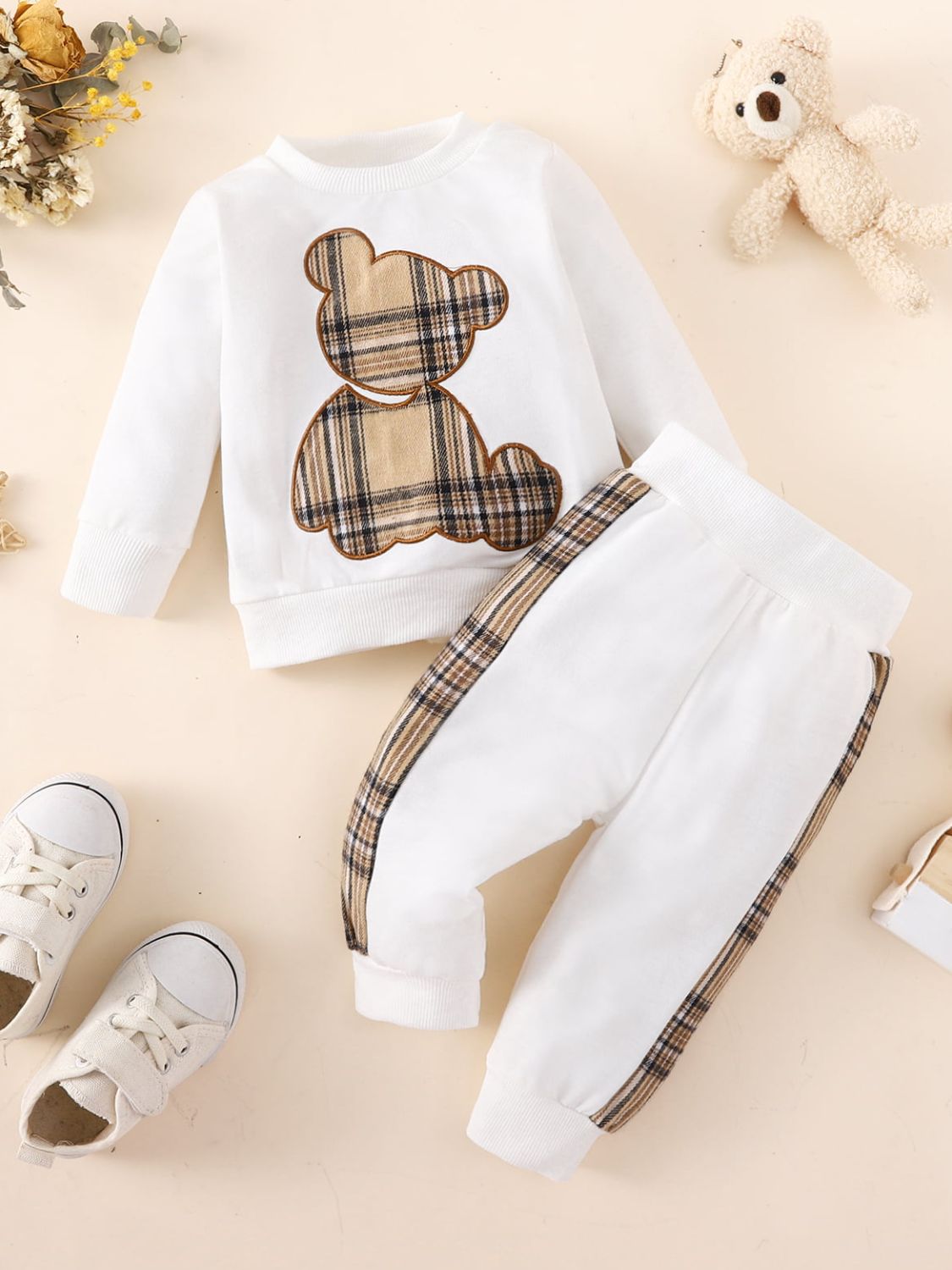 Baby Boy Bear Graphic Sweatshirt and Joggers Set