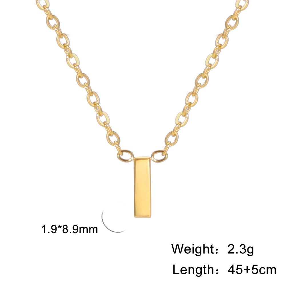 Fashion Alphabet Stainless Steel Necklace